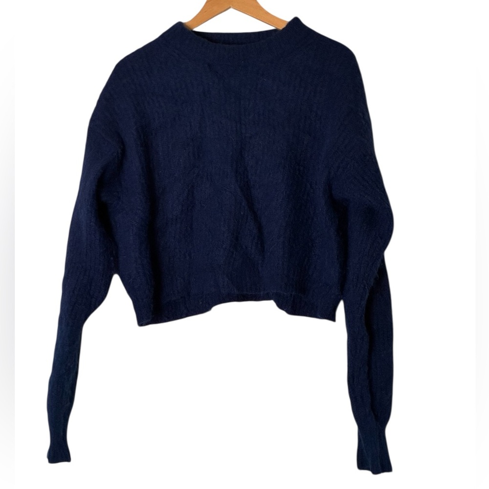 Reformation Navy Crewneck Sweater